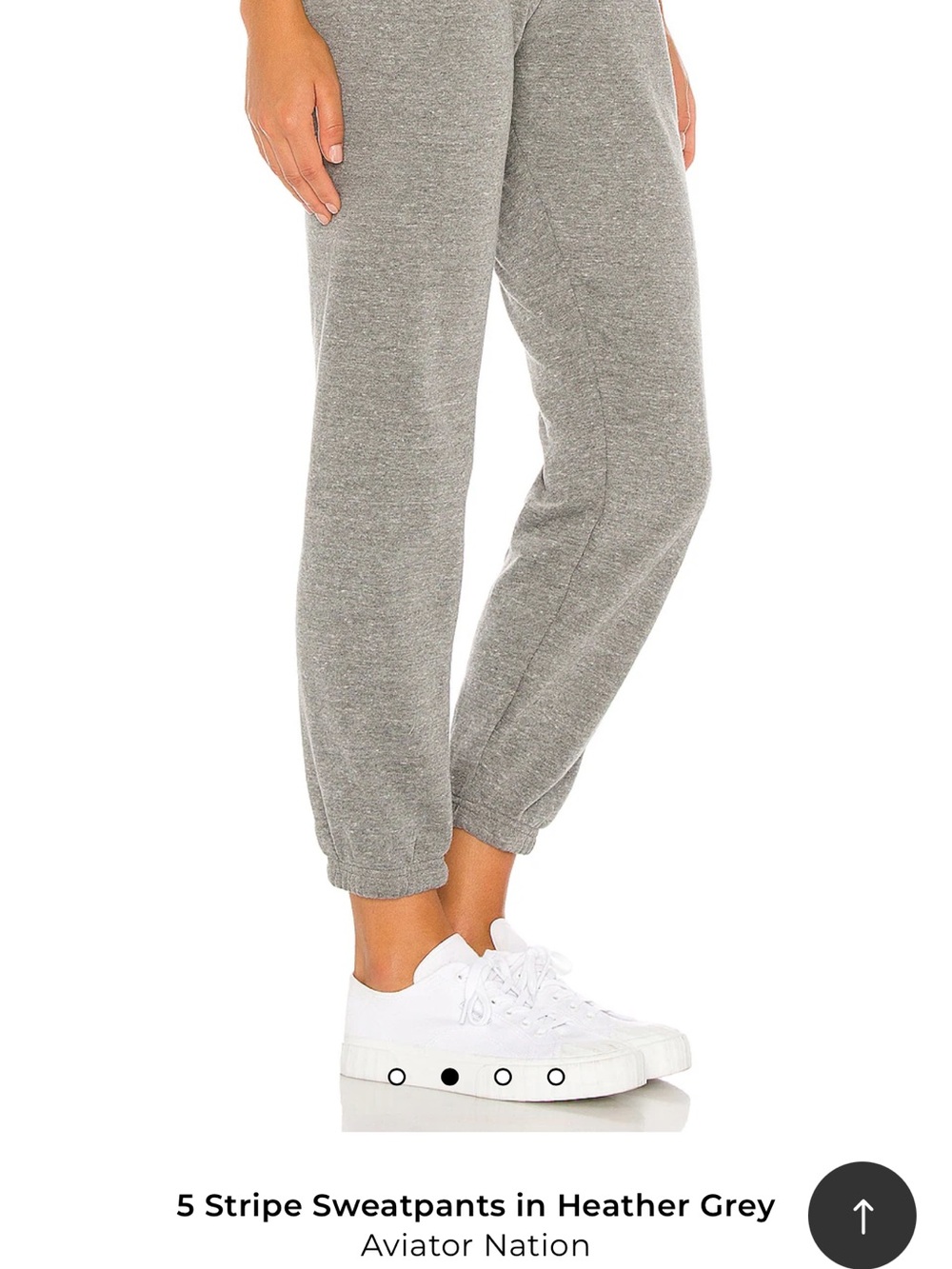 Aviator Nation Heather Grey 5-Stripe Joggers with Yellow & Orange Side Stripes - Picture 3 of 4